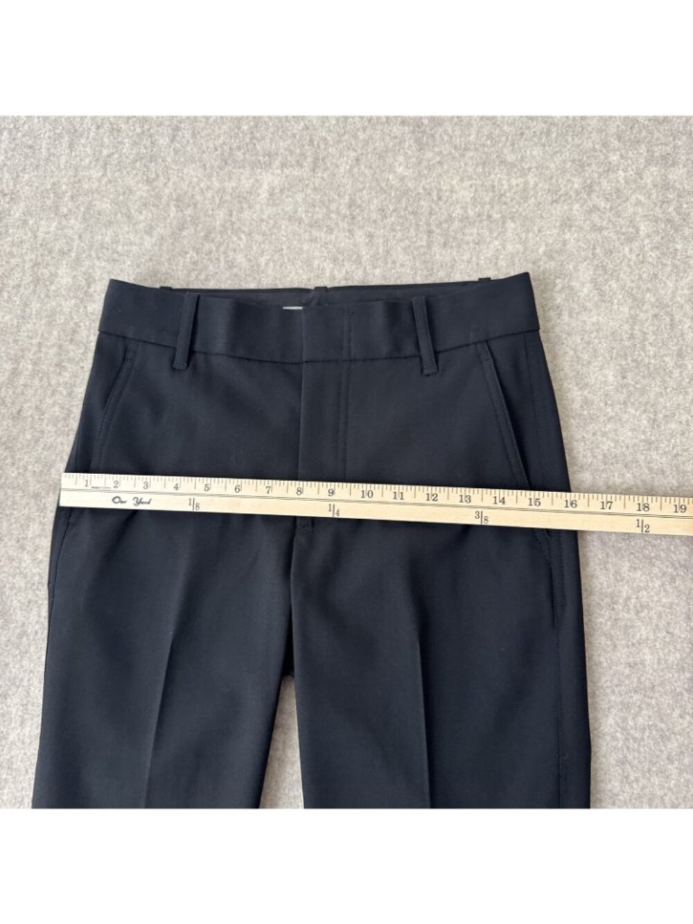Vince Tapered Wool Dress Pants Womens 0 Black Ankle Length - Picture 7 of 16